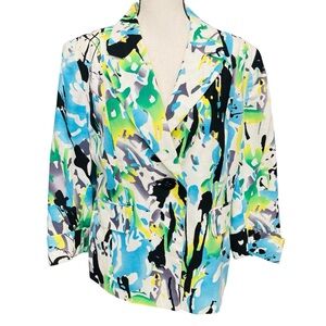 Cato Multicolor Abstract Blazer